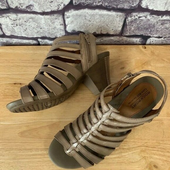 Rockport Tan Heels Size 8 - Picture 1 of 10